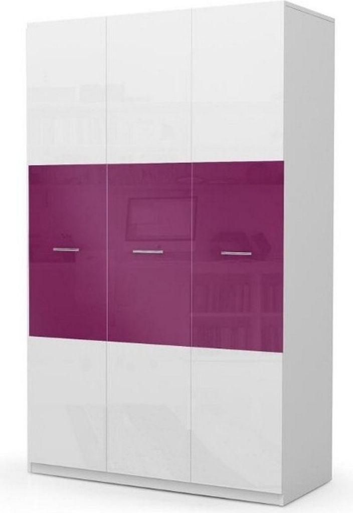 Lila Schrank Schränke Kleiderschrank Holz Hochglanz Kleiderschränke Kinderzimmer