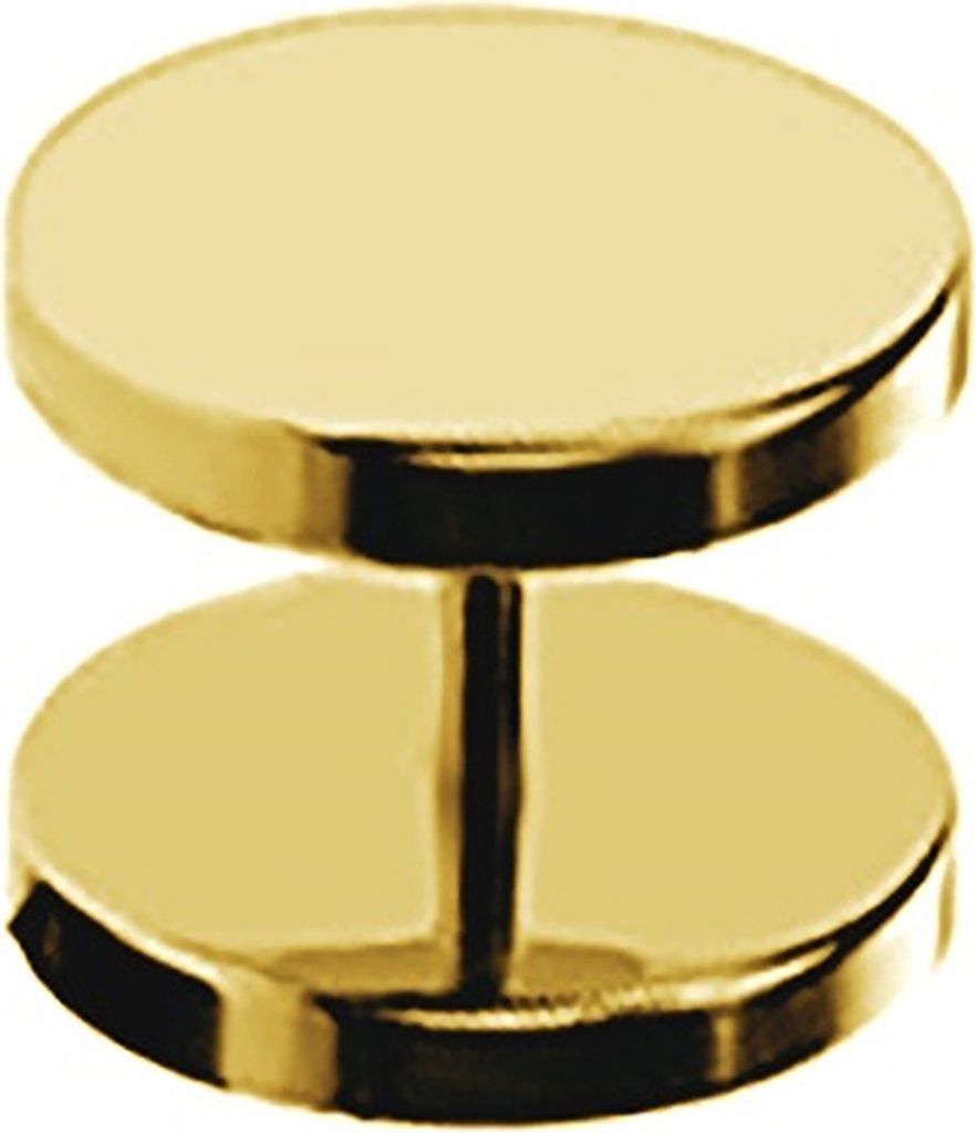 Fake Plug Fakeplug Tunnel Edelstahl Piercing Ohrstecker Ohrring Schwarz Silber Herren Damen 6 mm