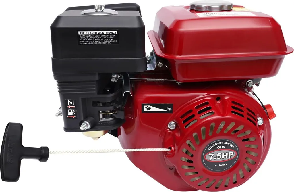 Moteur thermique 212 ccm 4 temps 7.5 CV avec vilebrequin de Ø20mm