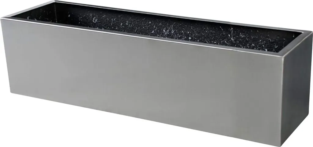 Jardinière VIVANNO BALKONIX en acier inoxydable brossé 60 x 17 x 17 cm