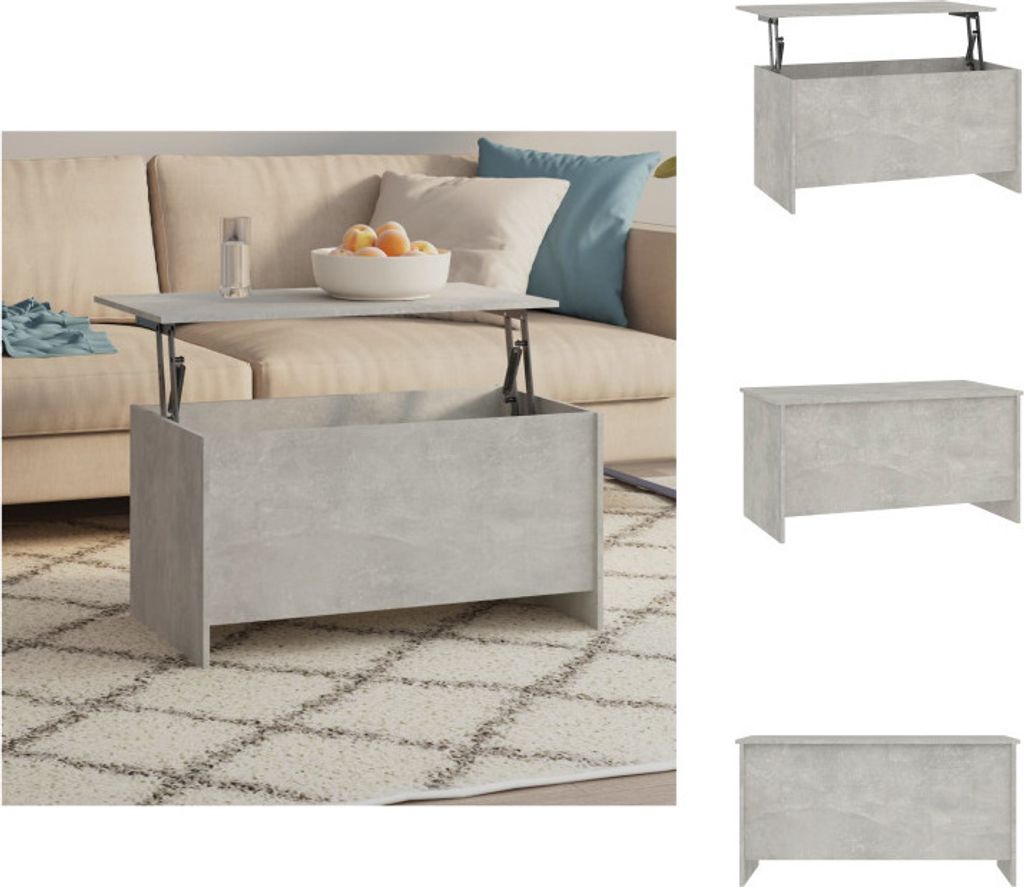 vidaXL Couchtisch Betongrau 102x55,5x52,5 cm Holzwerkstoff - Couchtische