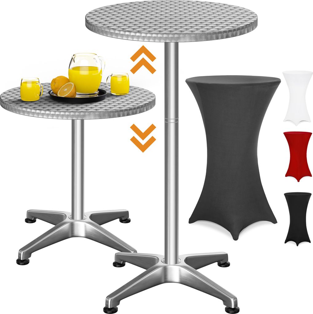 CASARIA® Table Basse Mange debout Aluminium - Table à Image du produit 