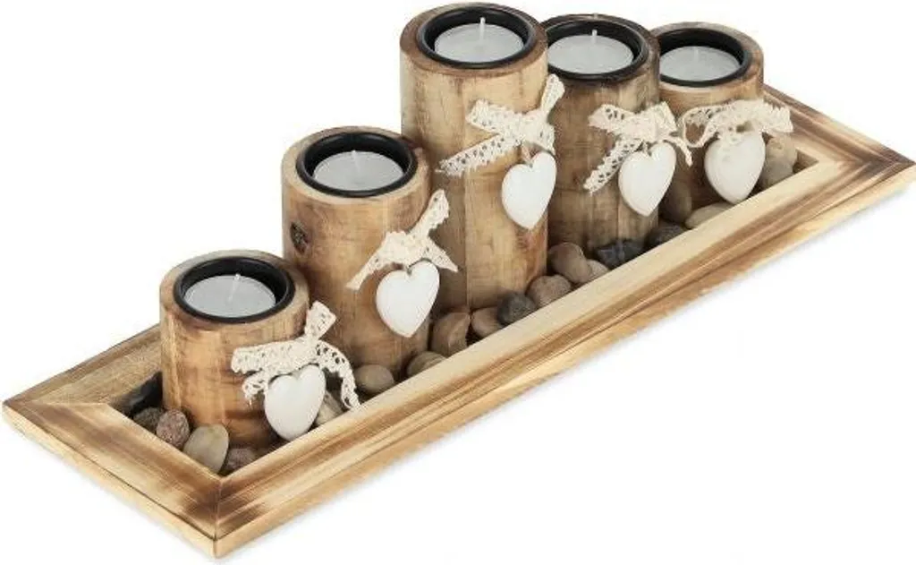 Candeliere per Tealight in Ceramica Bianca - Set Pratico Casa e Tavola