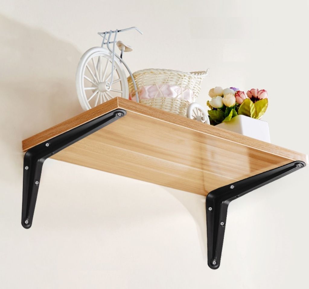 2er Set Regalwinkel schwarz | Regalträger aus Eisen | Produktbild 