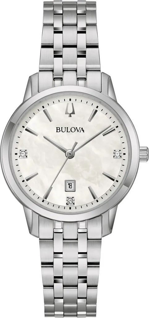 Montre Classique Femme Bulova 96P233 avec Cadran Nacre et Diamants fins