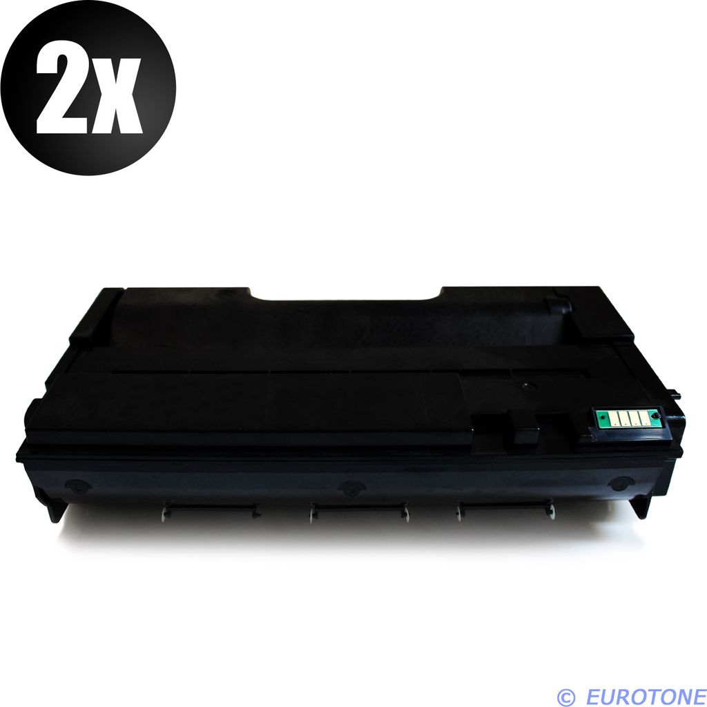 2x XXL Eurotone Toner Alternative für Ricoh 407254 TYPESP201HE Black Schwarz
