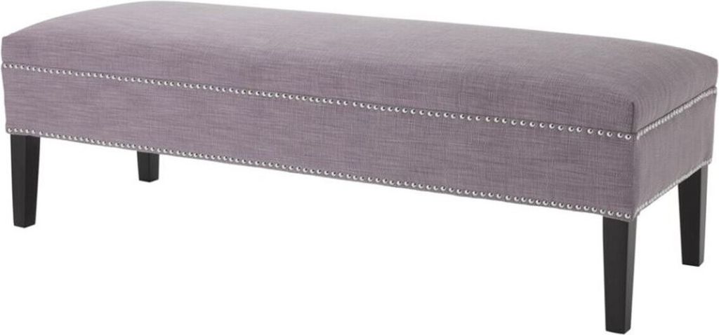 Casa Padrino Luxus Sitzbank Lila 140 x 50 x H. 45 cm - Luxus Qualität