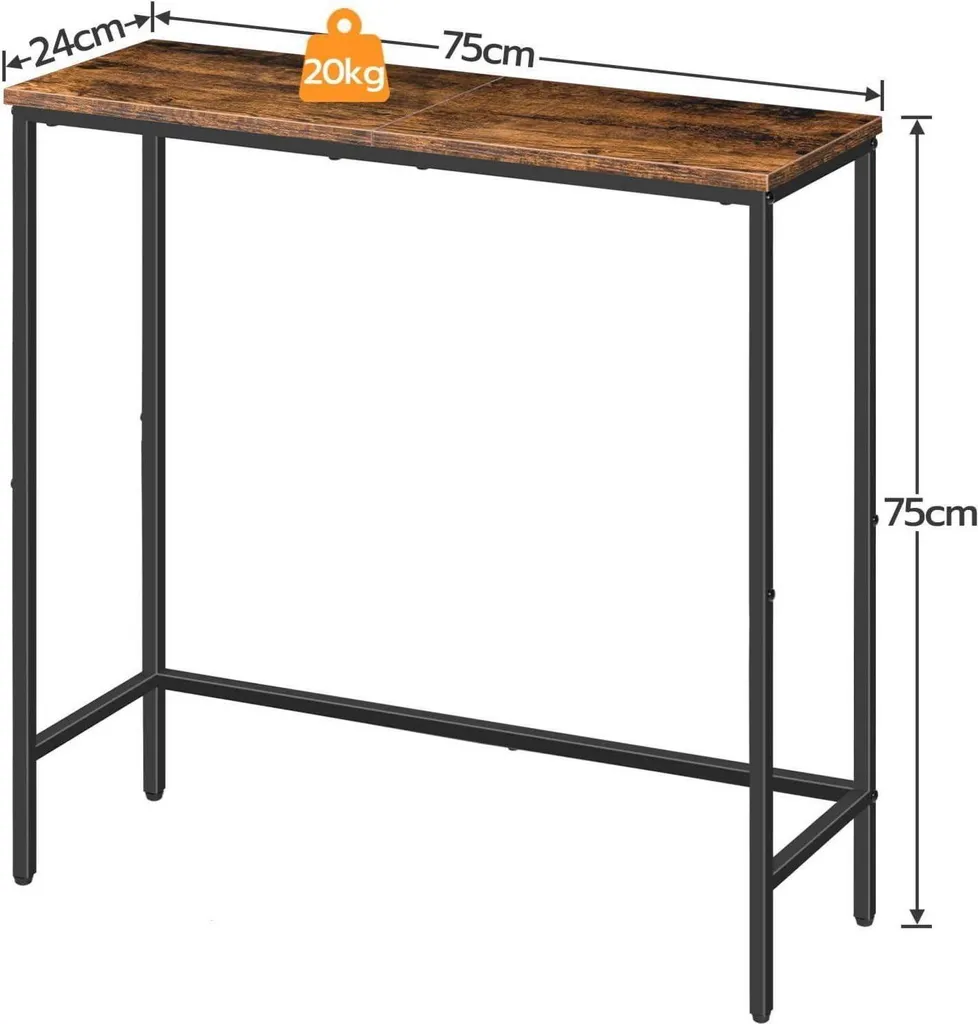 Table Console Stable pour Petits Espaces 75 cm Meuble Entrée Anti-Choc - 4