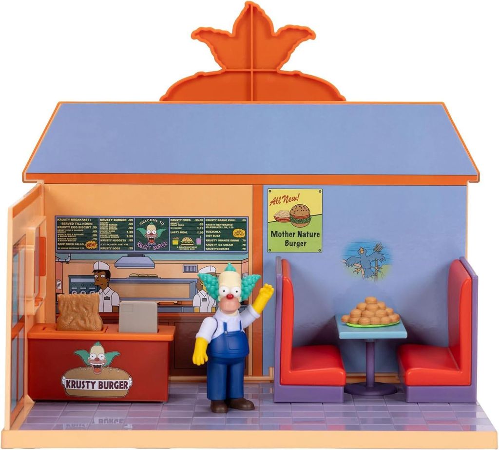 Jakks Pacific The Simpsons Krusty Burger Minifiguren-spielset Mehrfarbig Mehrfarbig One Size