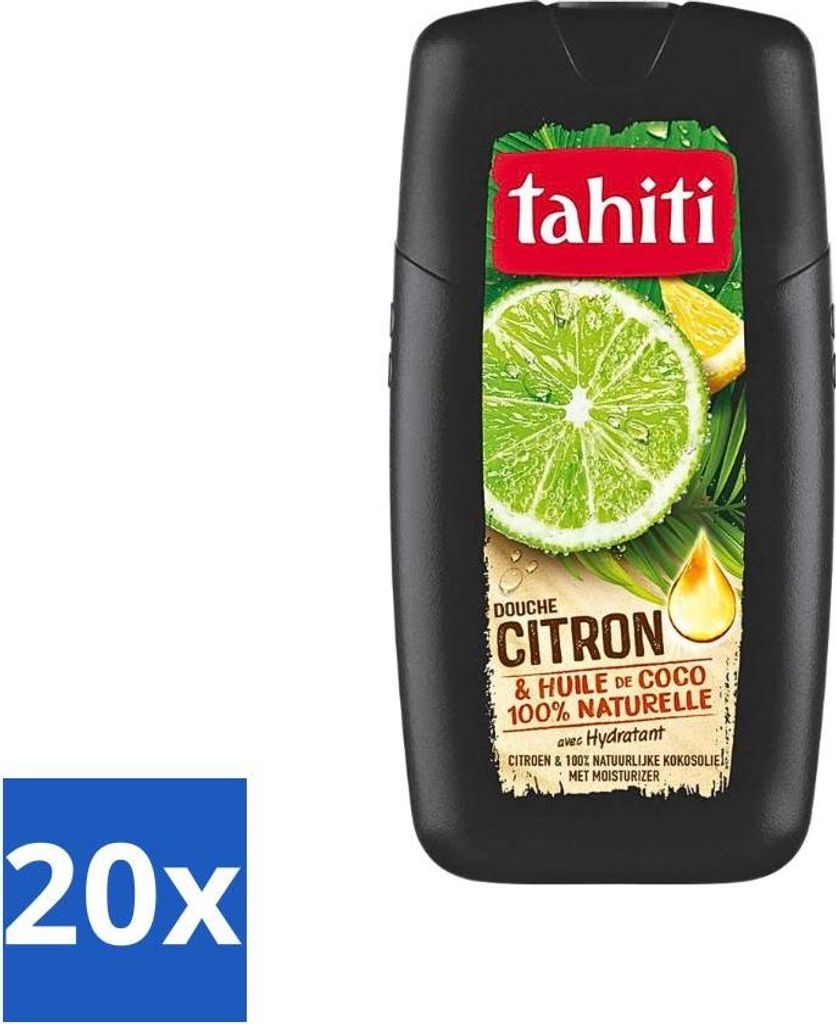 Tahiti Duschgel – Zitrone & Kokosöl – Feuchtigkeitsspendend – 250 ml - Vorteilspack - 20 Stücke