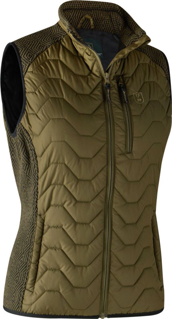 Deerhunter Lady Beth Wattierte Weste, Damen Outdoorweste, Jagd, Farbe:Dark Olive, Größe:38