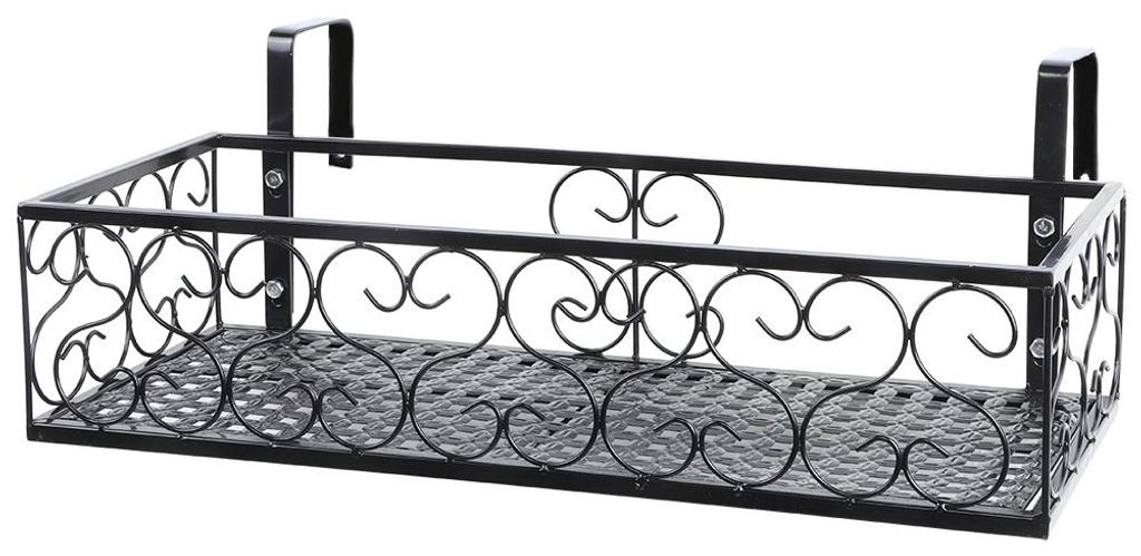 Iron Balcony Hanging Flower Rack Pot Stand Plant Storage Produktbild 