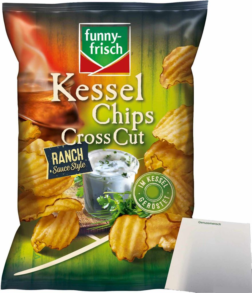 funny-frisch Kesselchips Cross Cut Ranch Sauce Style Produktbild 