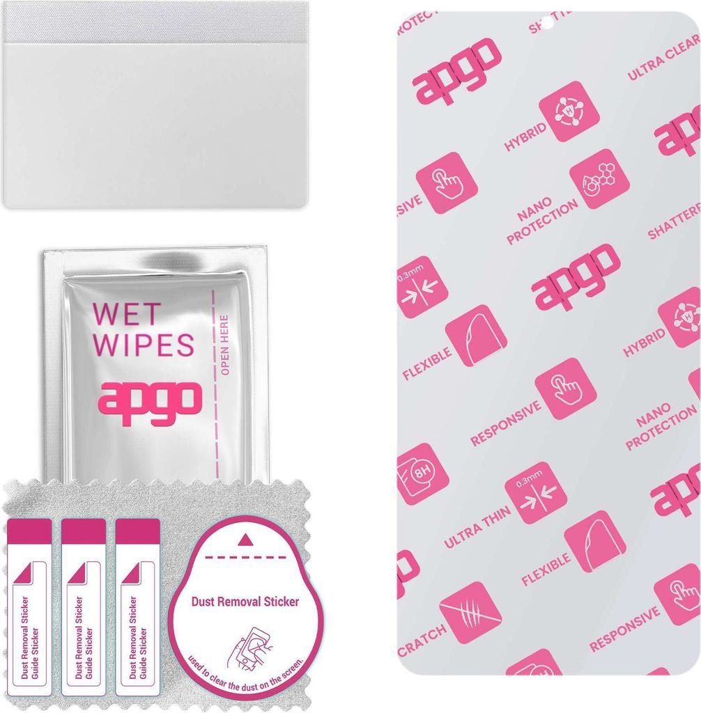 apgo Ultra-klar Hybrid Schutzglas kompatibel mit Kruger&Matz Live 9, Flexible Nano Glass, toller Ersatz für Hartglas, kratzfester Displayschutzgla...