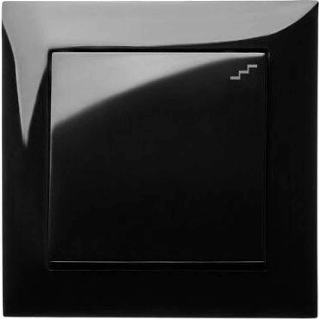 Schuko Steckdose Ausschalter Taster Lichtschalter SENTI Schwarz Treppenschalter 1412-58