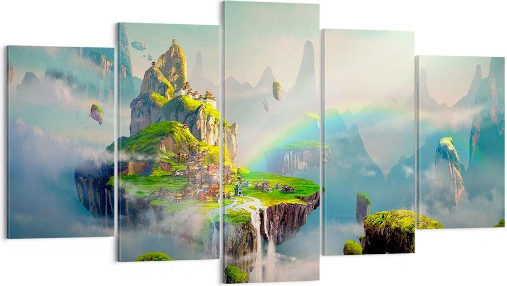 Bild auf Leinwand - Leinwandbild - Abstraktion Natur - 160x85cm - Wand Bild - Wanddeko - Wandbilder - Leinwanddruck - Bilder - Kunstdruck - Wanddek...