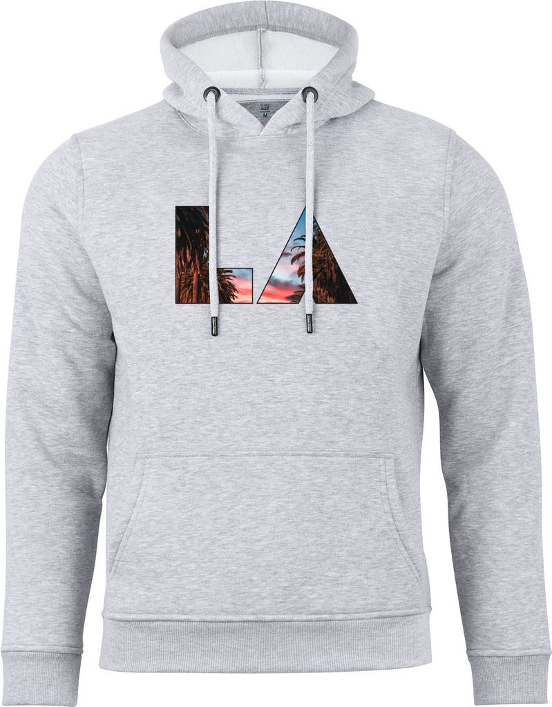 Cotton Prime Hoodie Skyline Los Angeles - Weltenbummler Kollektion L Grau-Melange