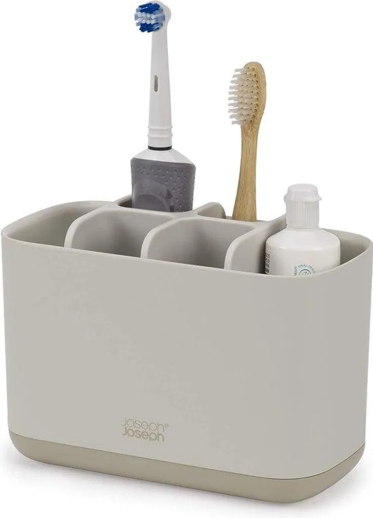 Rangement brosses à dents beige mat | Organisez votre plan de bain