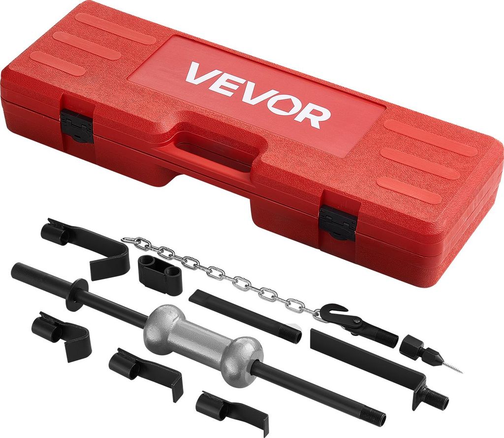 VEVOR Dellenzieher 4,5 kg 13 in1 Gleithammer Dellenentfernungsset, Karosserie Reparatur Werkzeug zum Entfernen von Autoschäden, Reparaturrahmen mi...