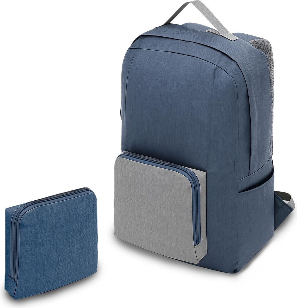 Bestlivings Rucksack faltbar in Jeansblau, Daypack mit Oxford-Gewebe, leichter Wanderrucksack für Camping oder Reisen, platzsparender Faltrucksack