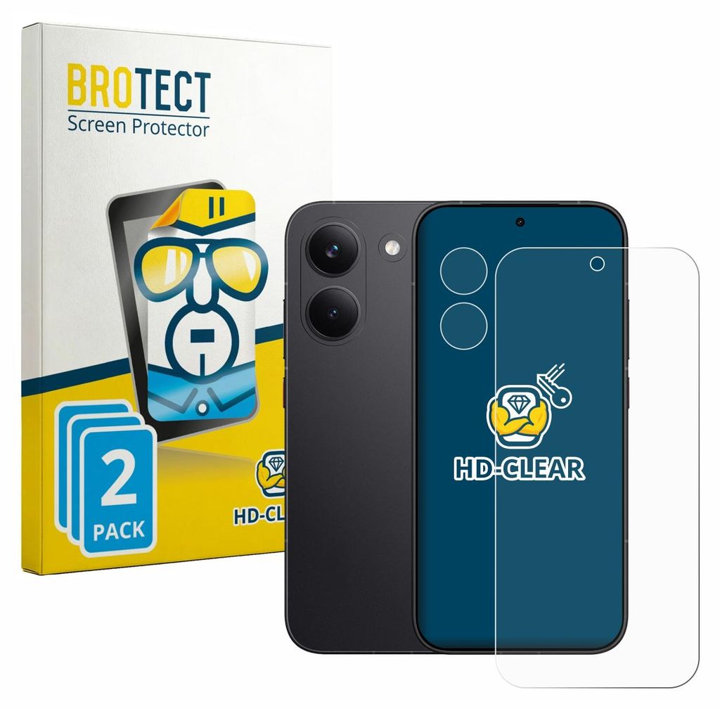 2x Für Xiaomi Poco X8 Pro Iron Man Edition (Display+Kamera) Schutzfolie BROTECT Displayschutz Display Schutz Folie Klar Transparent