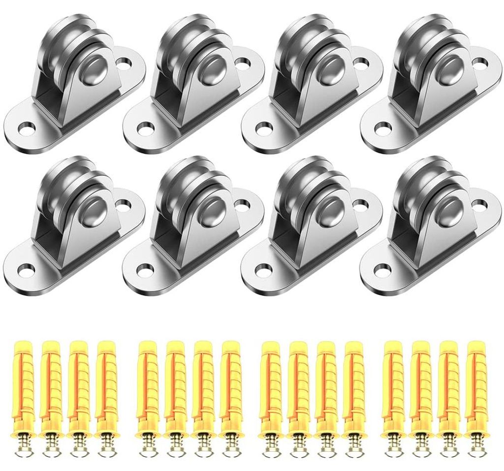 Rouleaux de guidage, 8 pièces – avec plaque de fixation et Image du produit 