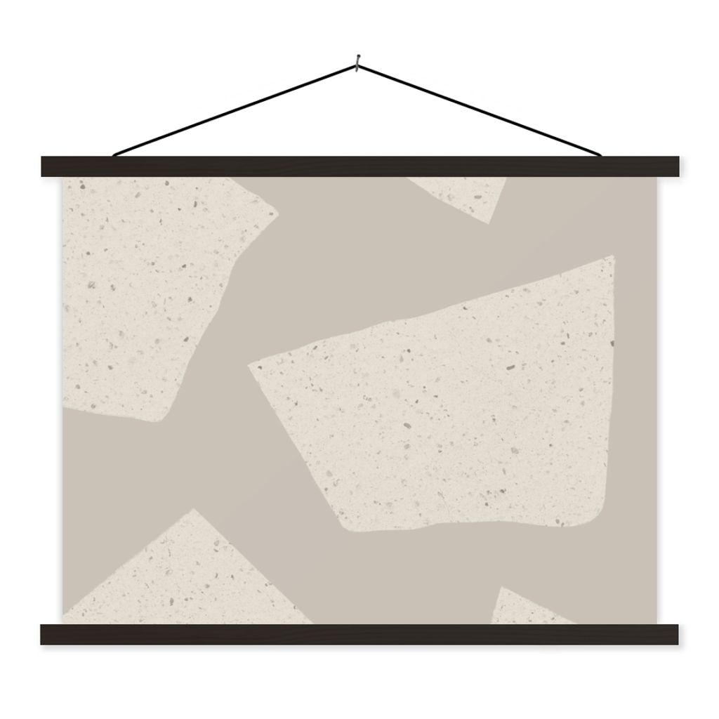 MuchoWow Textilposter Terrazzo - Abstrakt - Pastell - Muster 40x30 cm mit schwarzem Rahmen - Dekorationen