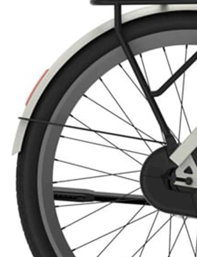 Protection pluie vélo Cortina E-Nite 28 pouces arrière Silver mat Pling