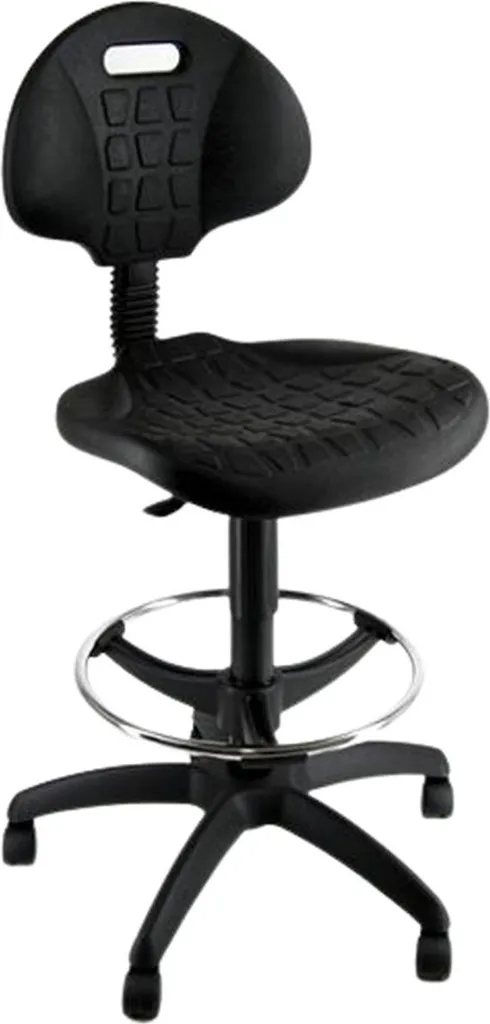 Siège d'Atelier Haut Réglable Unisit avec Assise Polyuréthane et Pieds