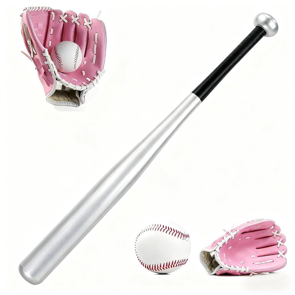 ZMH 50cm Kurzer Baseballschläger langlebiges Sportgerät für Outdoor Training praktische Außensportartikel zum Üben und Trainieren Silber
