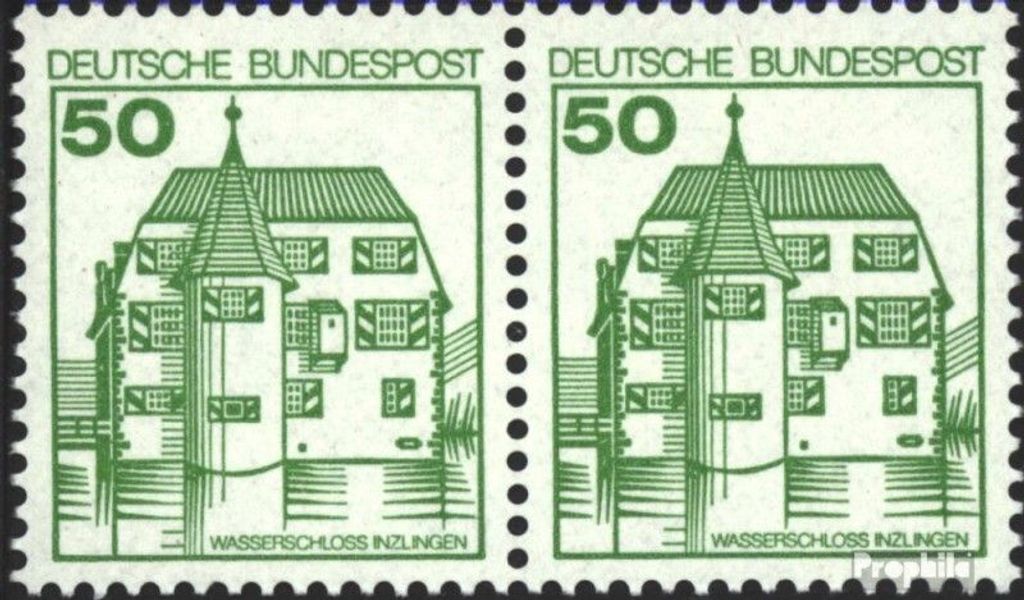 Briefmarken BRD (BR.Deutschland) 1980 Mi 1038A waagerechtes Paar postfrisch Burgen und Schlösser