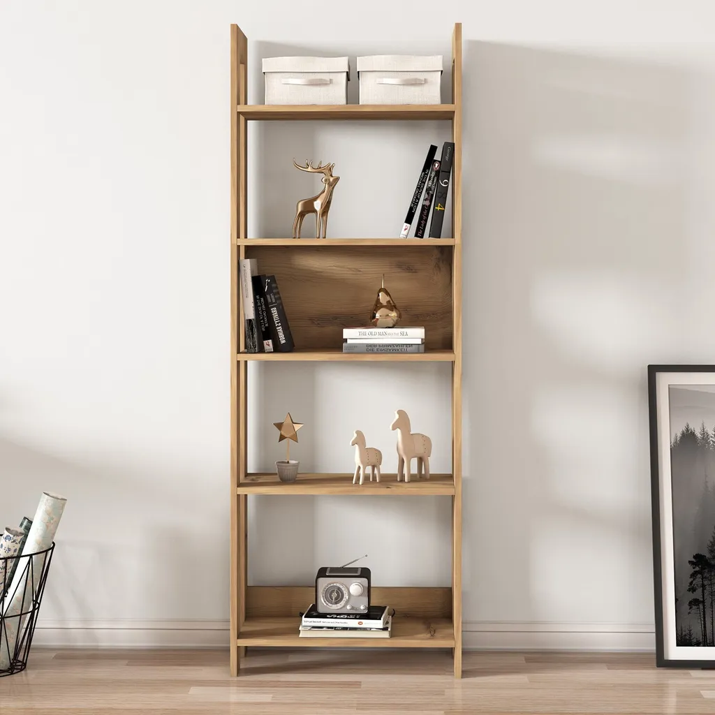 Bibliothèque de Bureau Idéale pour Livres et Dossiers - Finition Chêne