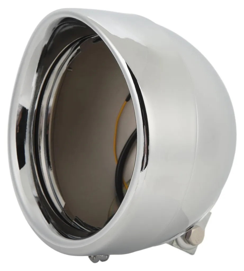 Support de phare moto chromé robuste 67789-91 pour phare rond 7 pouces