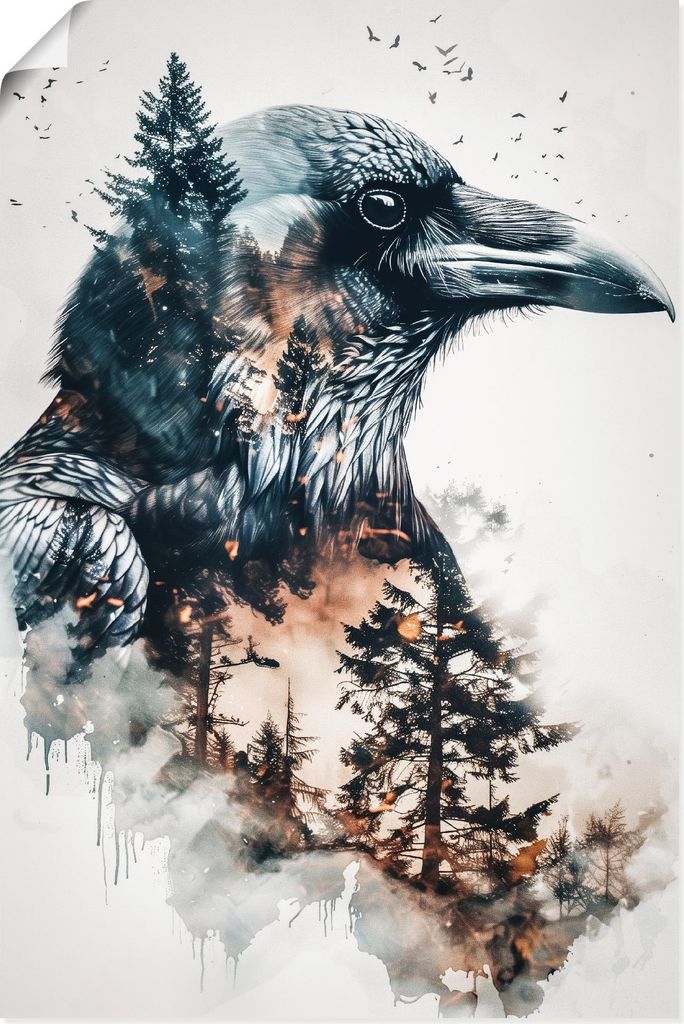 ARTland Poster Rabe Größe: 20x30 cm