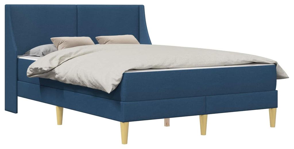 vidaXL Bettgestell mit Matratze mit Kopfteil Polyester