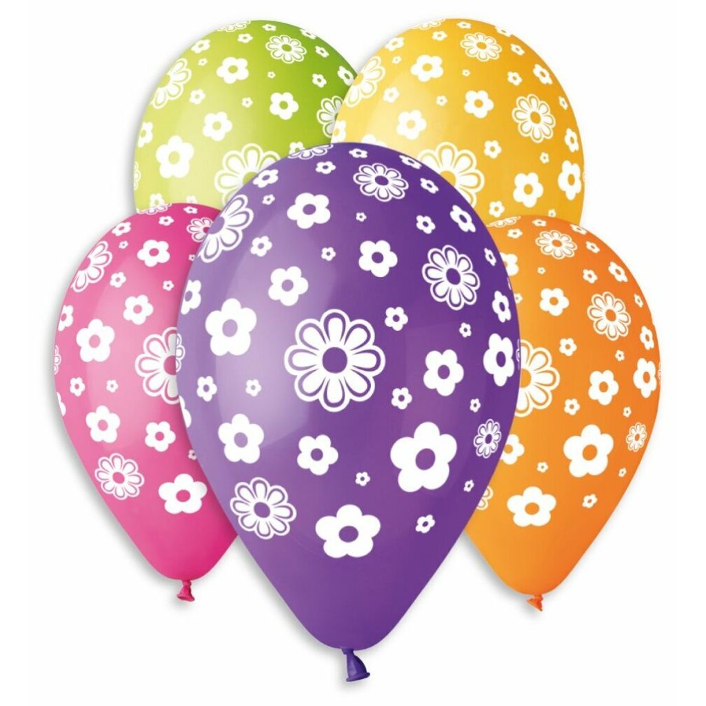 Balónik nafukovacie kvety 12'' priemer 30cm 5ks vo vrecku Obrázok produktu 