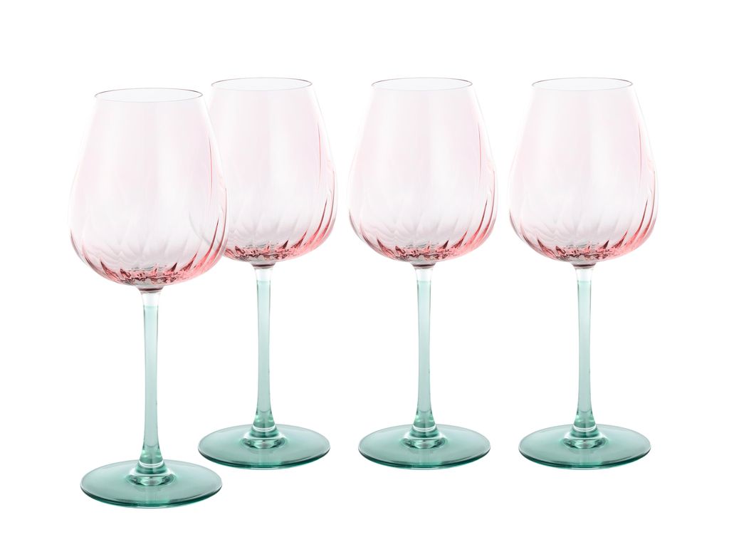 CreaTable, 24586, Swirly transparent, Weinglas 4-tlg, Glas Produktbild 