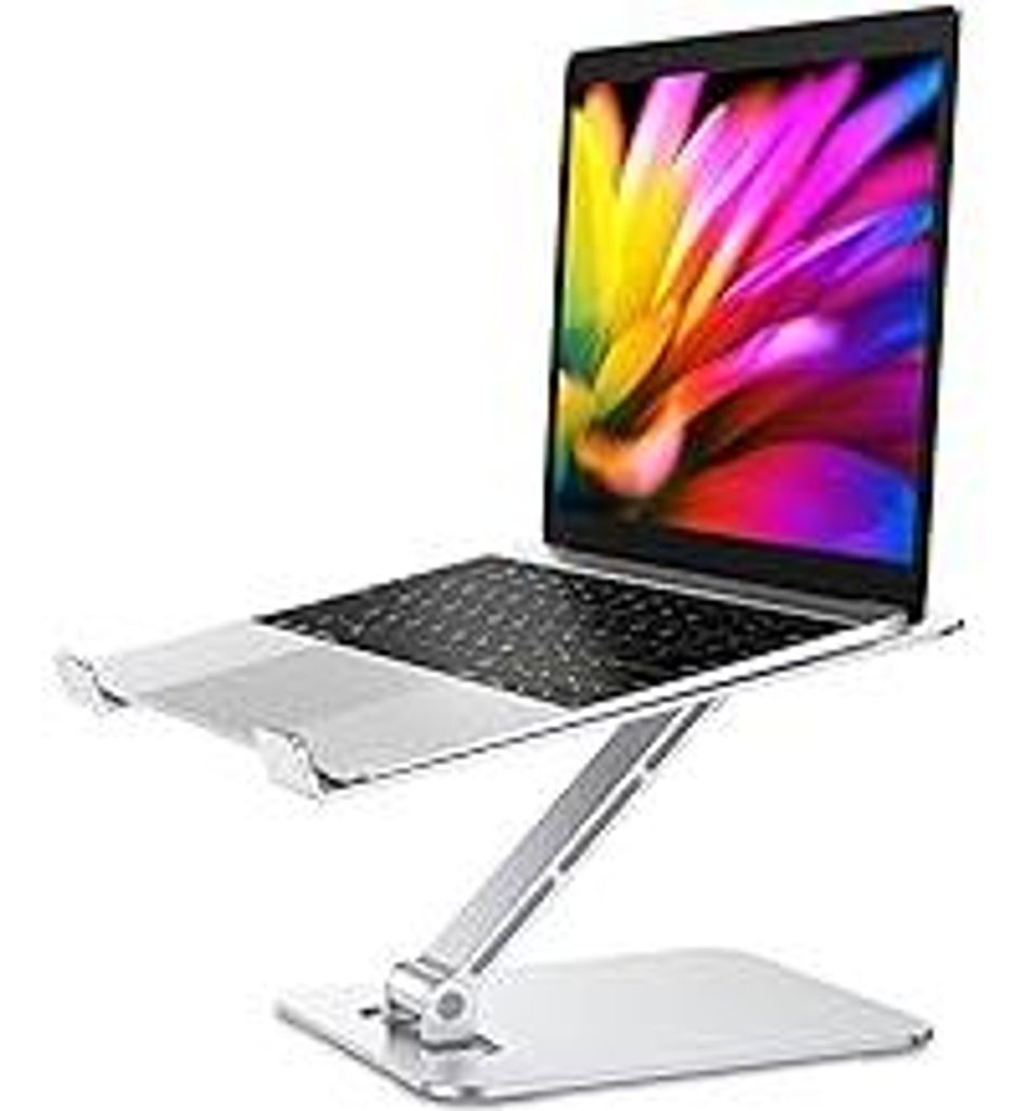 Babacom Laptop Ständer Höhenverstellbar, Faltbarer Laptop Stand aus Aluminiumlegierung Ergonomischer, Belüfteter Laptopständer Kompatibel mit M...