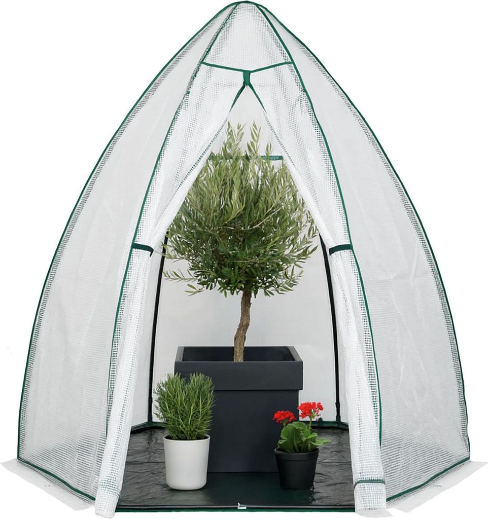 Westmann Überwinterungszelt & Foliengewächshaus Minze Weiß 200x200x200 cm