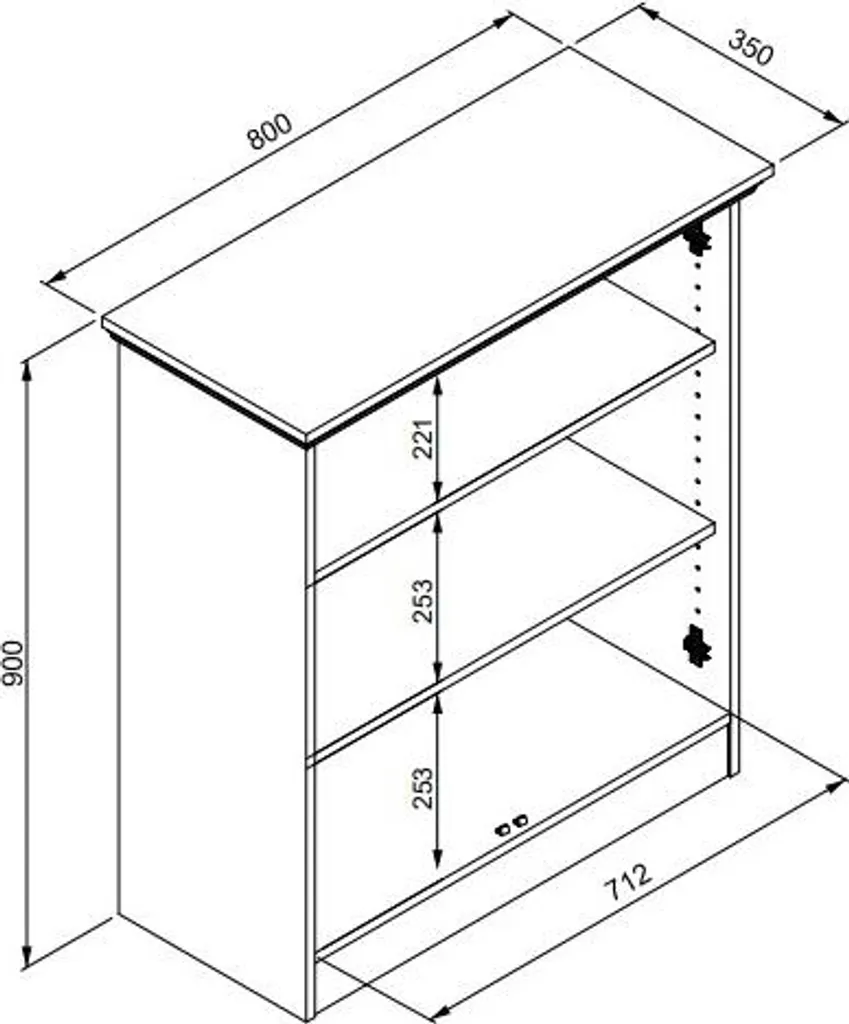 Commode Intertrade T blanc 001596 : rangement efficace contre le désordre - 18