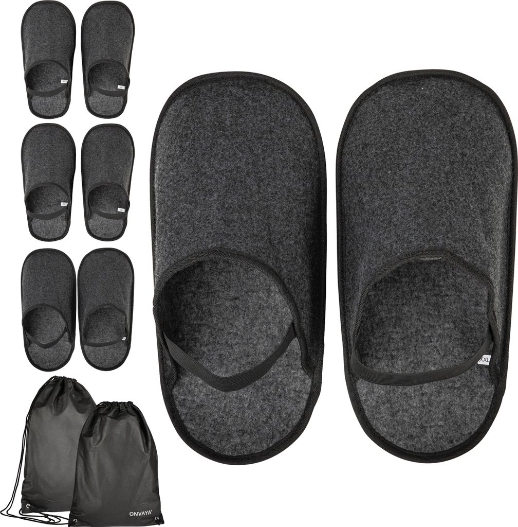 ONVAYA® Handwerkerpantoffeln | Filzpantoffeln 4er-Set XL & Produktbild 