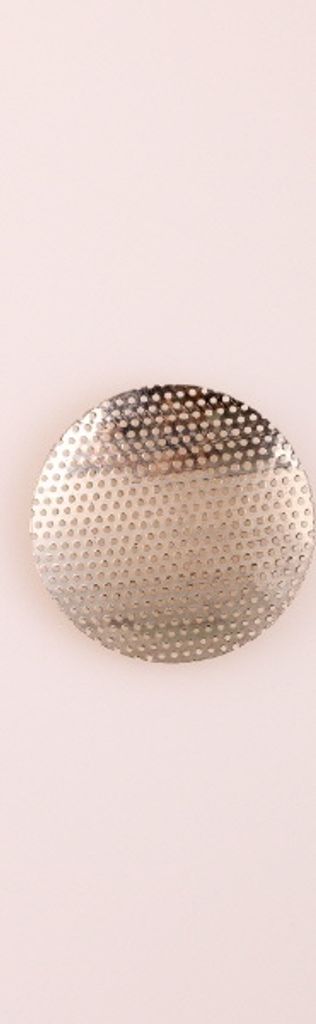 Räuchersieb Ø außen 5 cm Messing vernickelt, silber rund Produktbild 