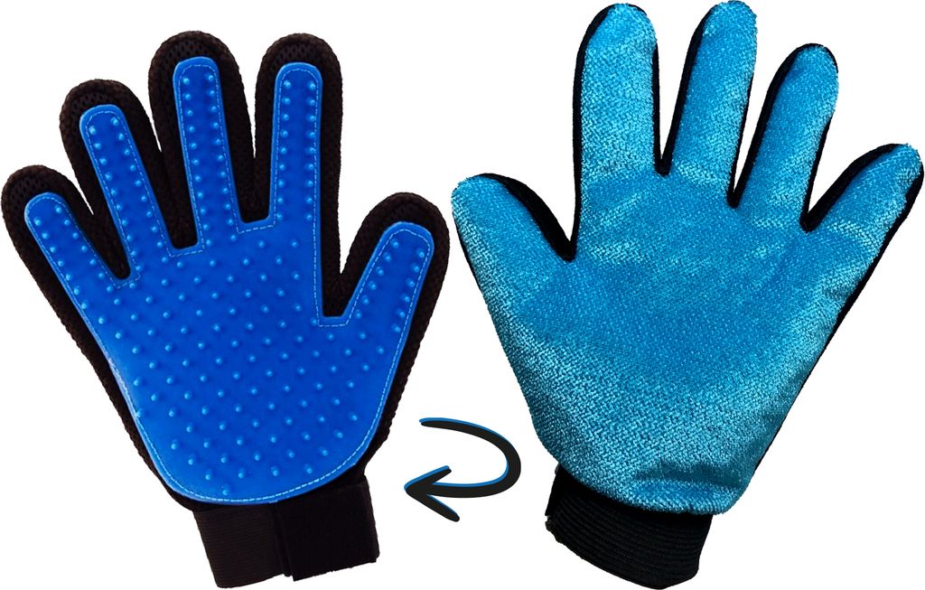 scarlet pet | Fellpflegehandschuh »Gentle Touch 2-in-1« doppelseitig Samt\Noppen; Samt: Entfernen loser Tierhaare\Noppen: Massagebürste, Farbe:B...