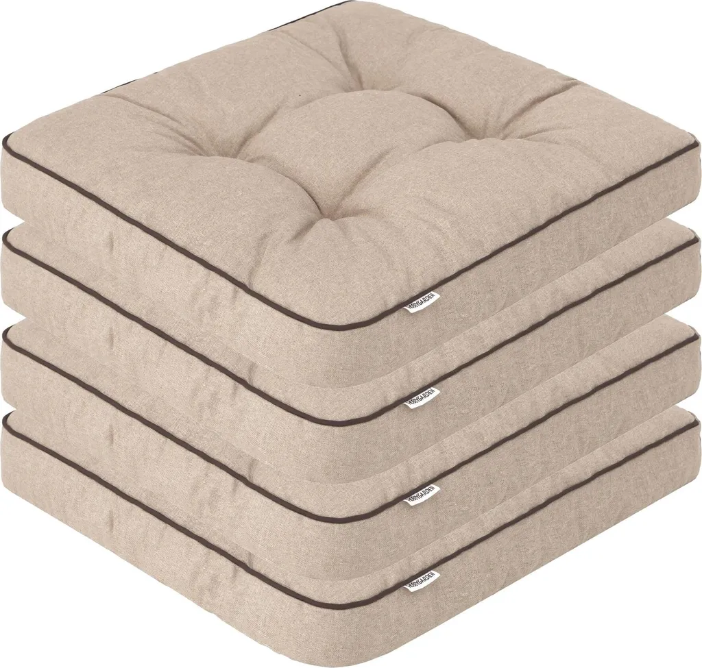 Coussin de chaise de jardin résistant aux UV Klara 49x47 cm matelassé