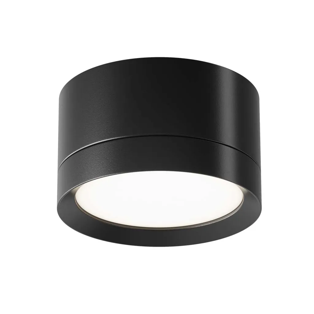 Plafoniera Alluminio Nero P 8.5cm 1 Luce - Efficienza e Design Industriale