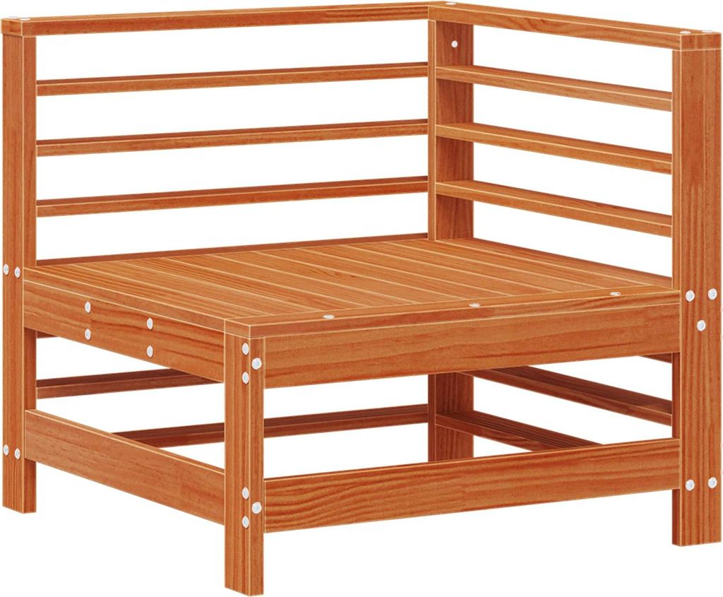 "2026 Aktion"Garten-Lounge-Set - HOMMIE - moderne Balkonmöbel Set/Terrassenmöbel - 7 pcs Wachsbraun Massives Kiefernholz - Gartenmöbelset NeuMö...
