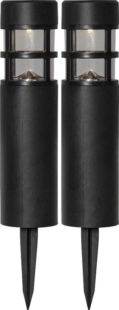 Luce solare a LED per sentieri "Rundi", set di 2, nero, 7 x Immagine del prodotto 