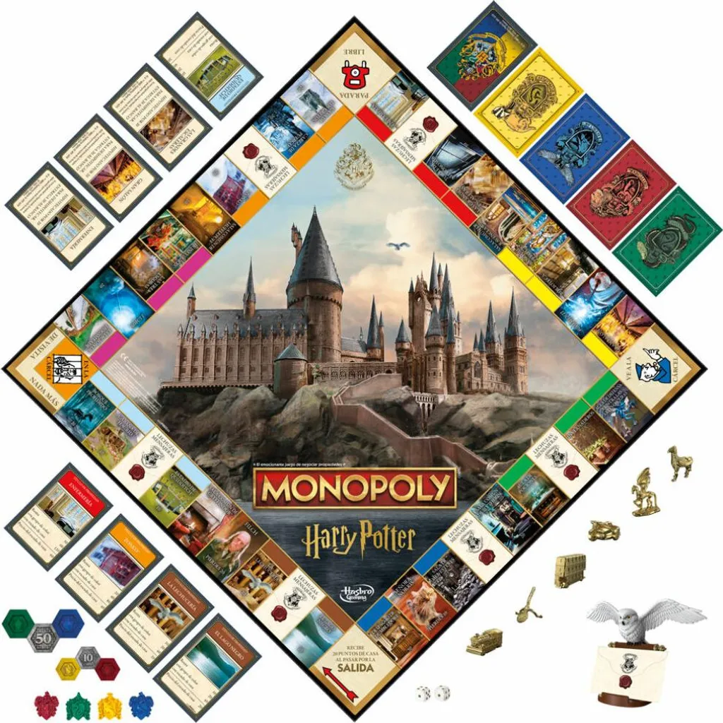 Jeu de Société Monopoly Harry Potter Version Espagnole Accessoire Luxe - 3