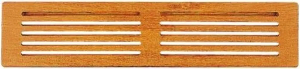 Grille en teck 44,5x10cm ARC Marine avec lamelles inclinées anti-pluie