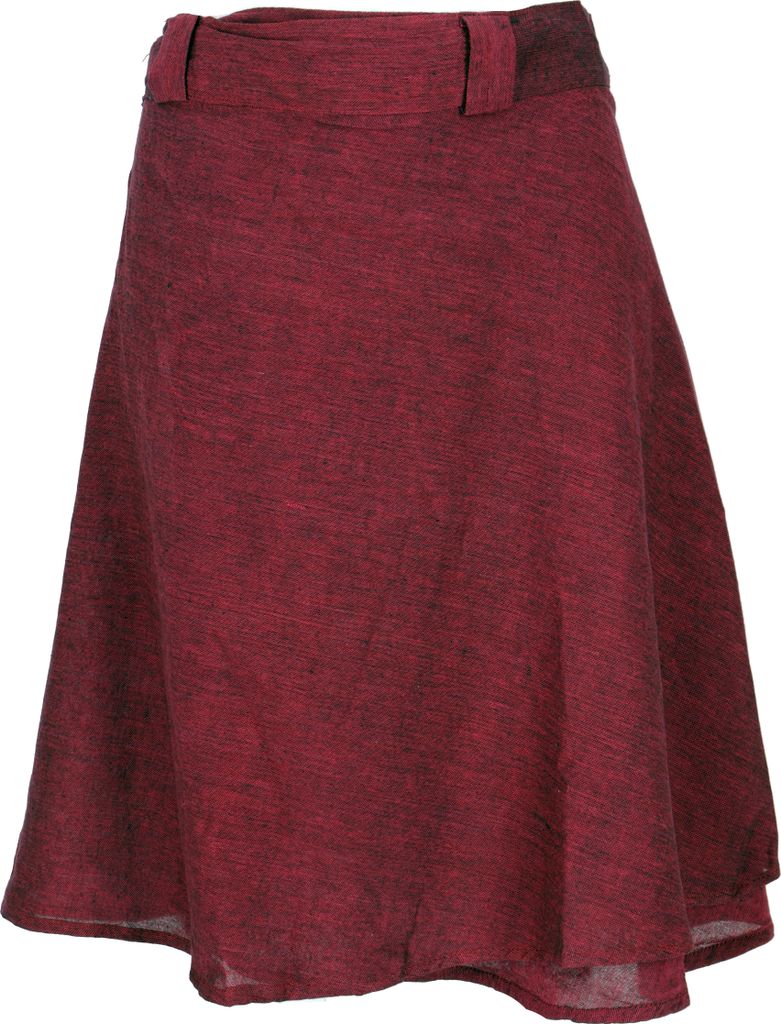 Leichter Wickelrock, Boho Baumwoll-Sommerrock - Rot, Damen, Baumwolle, Röcke
